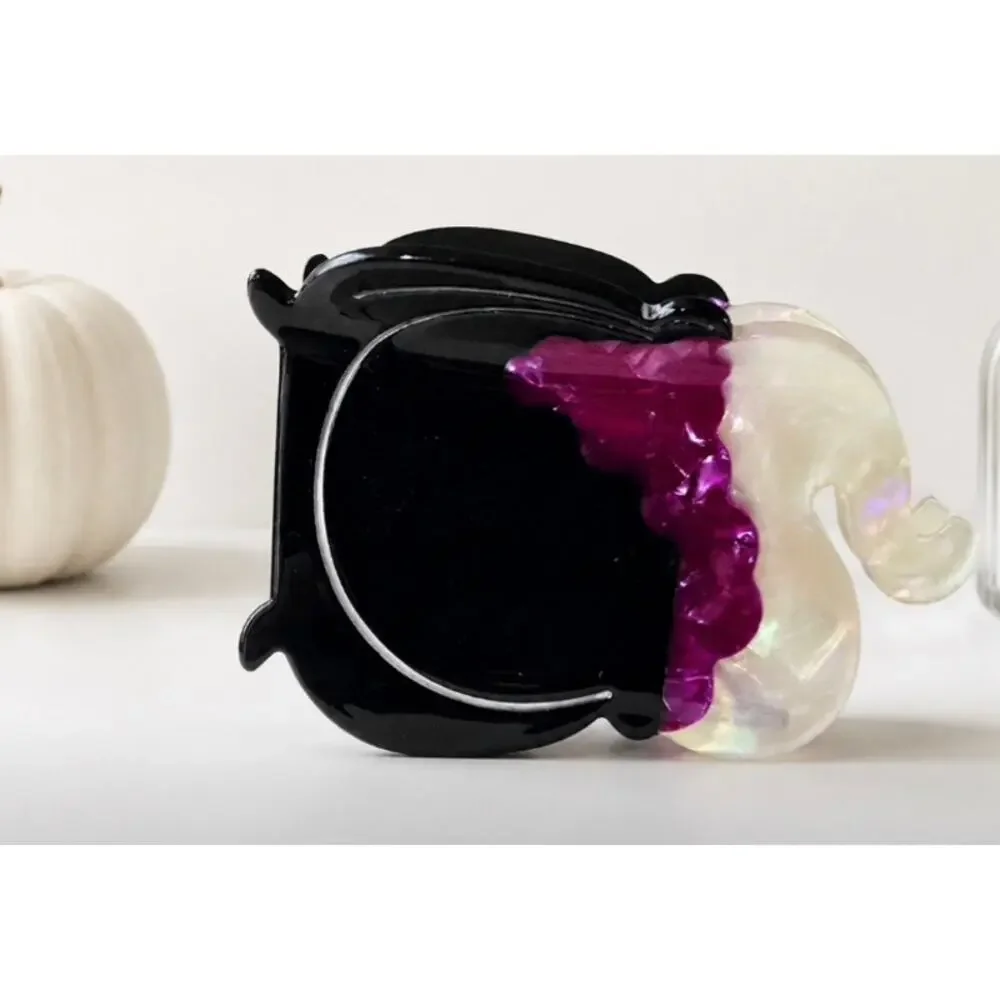 Halloween Witches Pot Brew Hair Claw Clip New